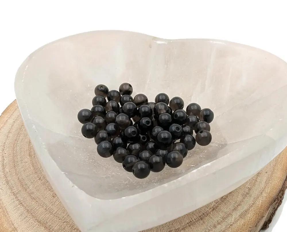 Obsidienne Grade AA - 6 mm - 30/60 Perles Les Précieuses Perles