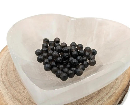 Obsidienne Grade AA - 6 mm - 30/60 Perles Les Précieuses Perles