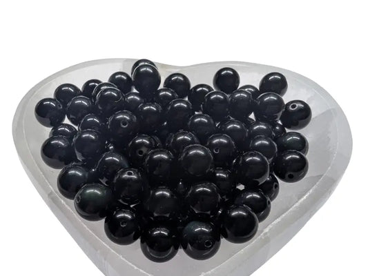 Obsidienne - 10 mm - 20 Perles Les Précieuses Perles