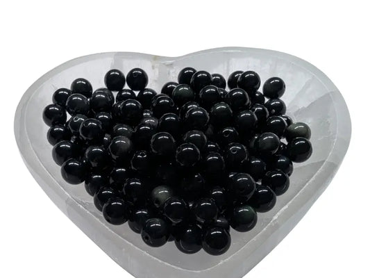 Obsidienne grade AAA - 8 mm  - 20/40 Perles Les Précieuses Perles
