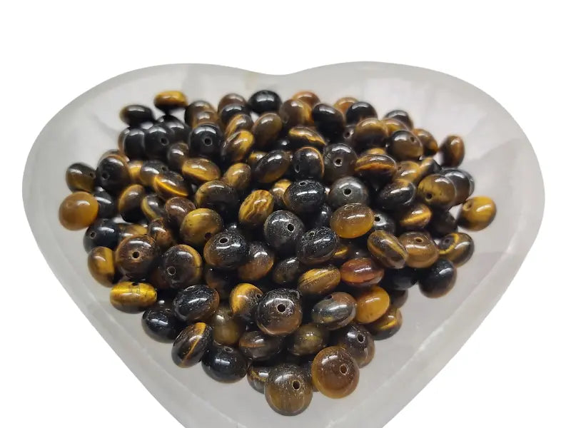 Œil de tigre - 8 x 5 mm - 30/60 Perles Les Précieuses Perles