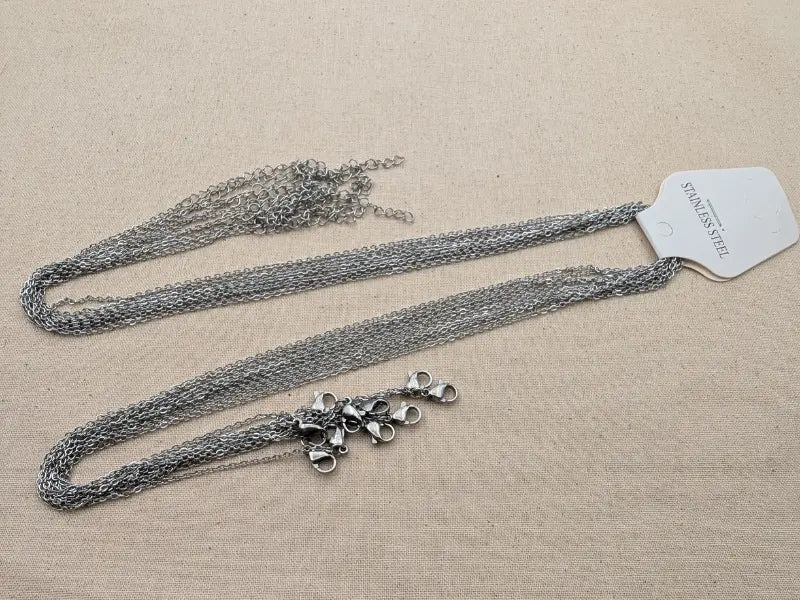Chaîne acier inoxydable 304 – 1,6 mm – 60 cm – Lot de 10 Les Précieuses Perles