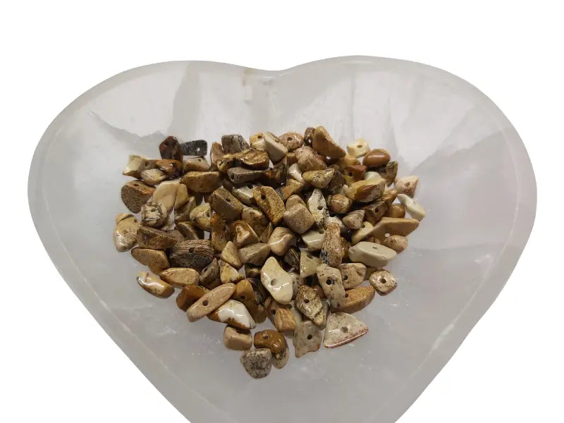 Jaspe brun - Puces percées 5-8 mm Les Précieuses Perles