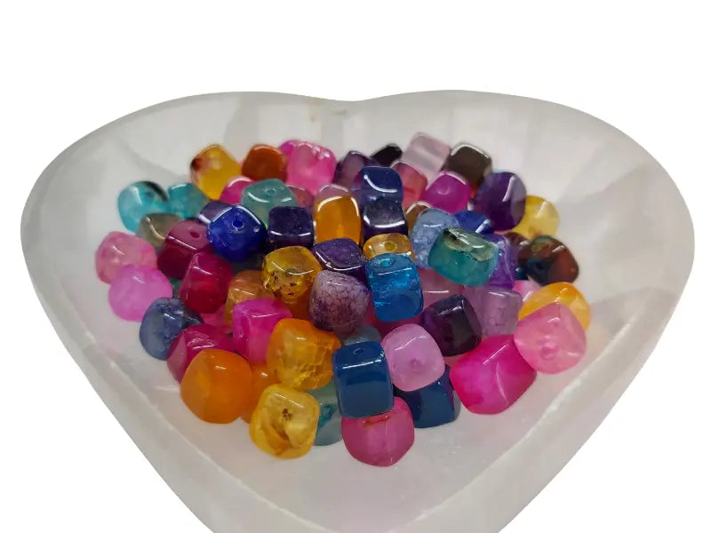 Agate - Cubes irréguliers - 20/40 Perles Les Précieuses Perles