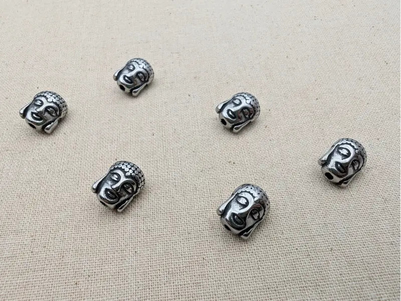 Perle tête de Bouddha – Acier inoxydable 304 Les Précieuses Perles