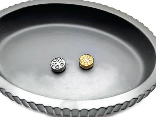 Perle décorative inox arbre de vie - 10 x 5,5 mm Les Précieuses Perles