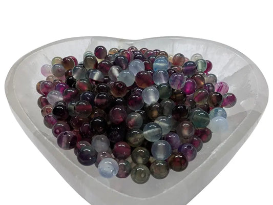 Agate veine de dragon violette - 6 mm - 60 Perles Les Précieuses Perles