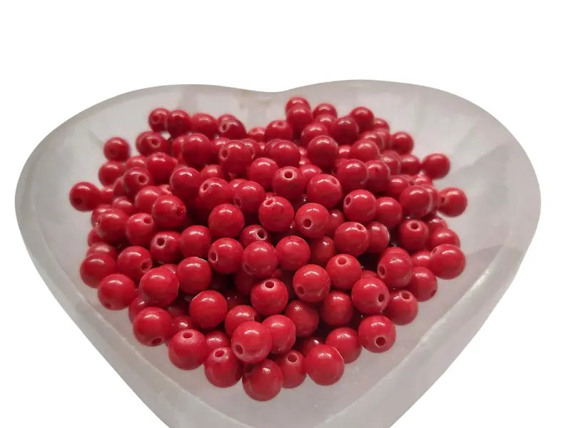 Dolomite Rouge - 6 mm - 60 Perles Les Précieuses Perles