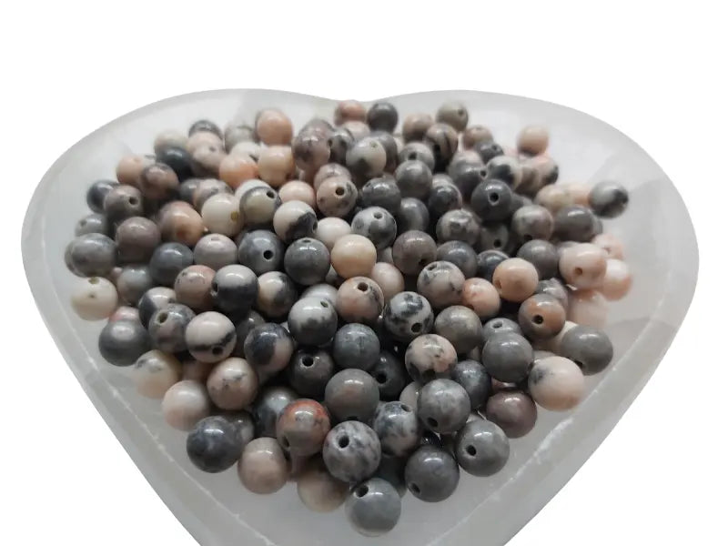 Jaspe zébré -  6 mm - 60 Perles Les Précieuses Perles