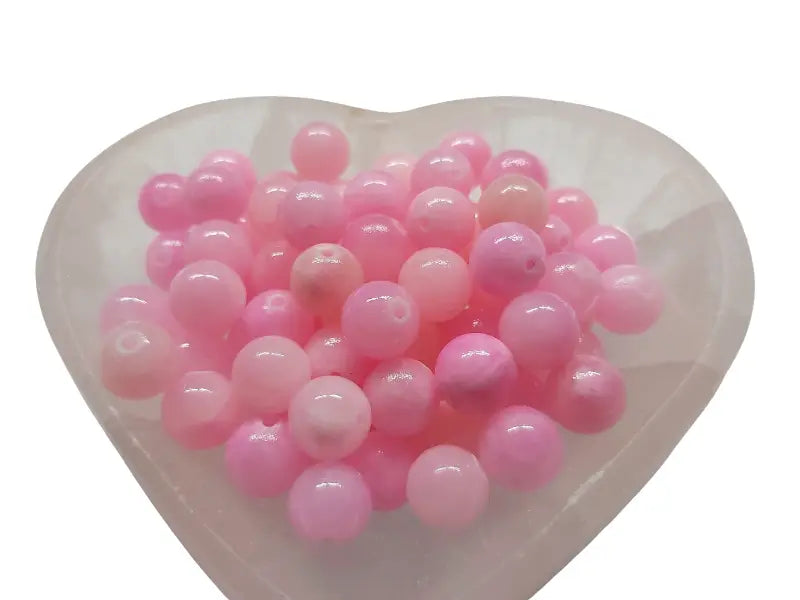 Jade Mashan rose - 10 mm - 20 Perles Les Précieuses Perles
