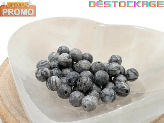 Jaspe Picasso à facettes - 8 mm - 20/40 Perles Les Précieuses Perles