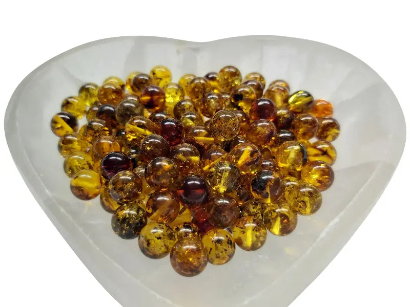 Ambre naturel - 8 mm 5/10/20 Perles ( Trou 0,5 mm) Les Précieuses Perles