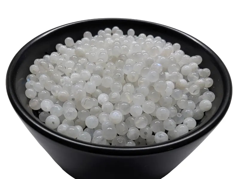 Pierre de lune - 4 mm - 80 Perles Les Précieuses Perles