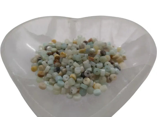 Amazonite -  Heishi  4 x 2,5 mm  - 100 Perles Les Précieuses Perles