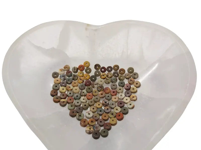 Jaspe Picasso - Heishi 4 x 2 mm - 50/100 Perles Les Précieuses Perles