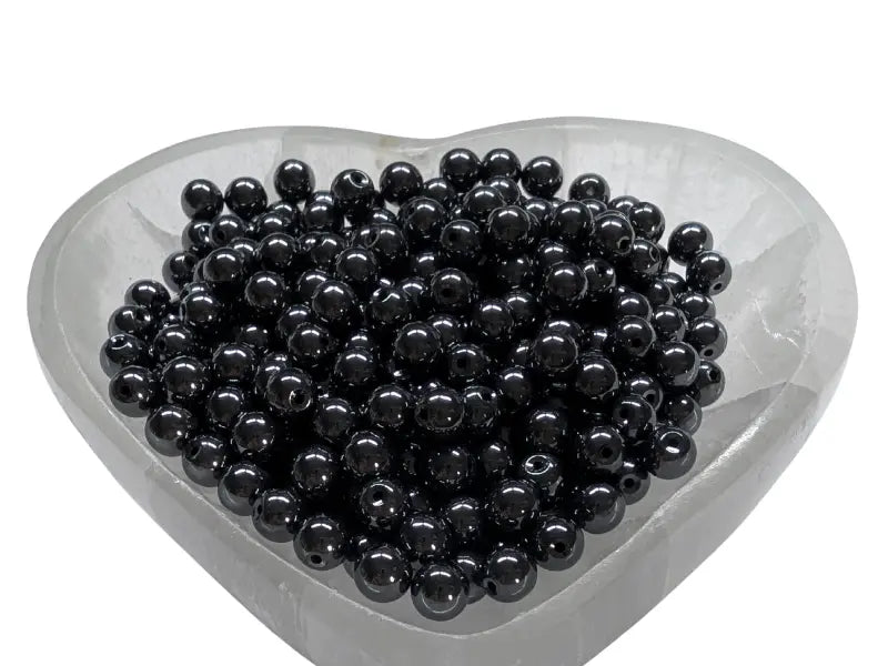 Hématite noire synthétique - 6 mm - 60 Perles Les Précieuses Perles