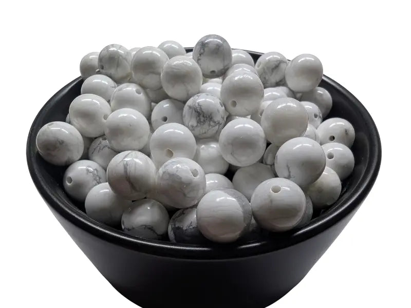 Howlite blanche - 10 mm - 20 Perles Les Précieuses Perles