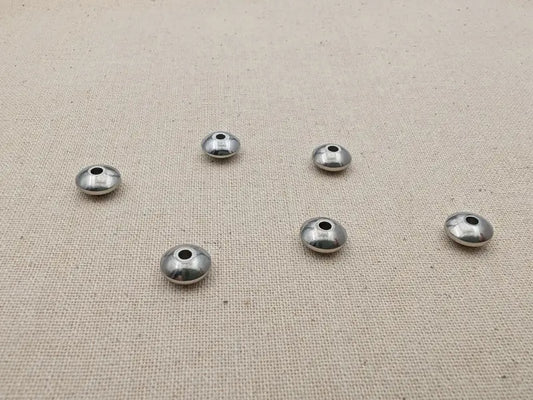 Perles intercalaires 8 x 4 mm en acier inoxydable 201 – Lot de 10, 20 ou 40 perles Les Précieuses Perles