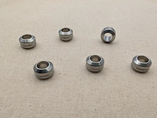Perles intercalaires cylindriques en acier inoxydable 304 – 11 x 6 mm – Lot de 5/10 Les Précieuses Perles