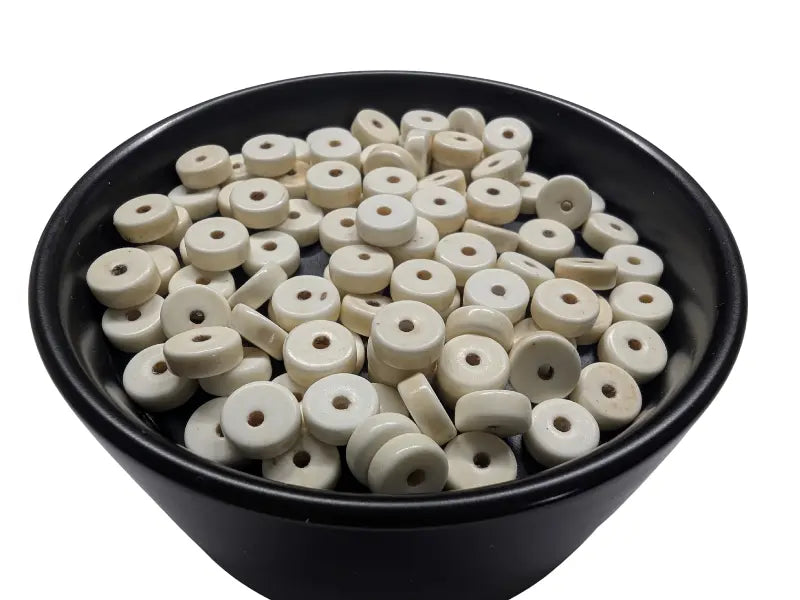 Howlite synthétique - Heishi 8 x 3 mm - 100 Perles Les Précieuses Perles