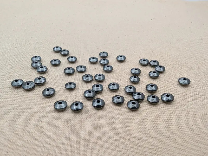 Hématite synthétique - Rondelles de 6 x 2 mm - 60/120 Perles Les Précieuses Perles