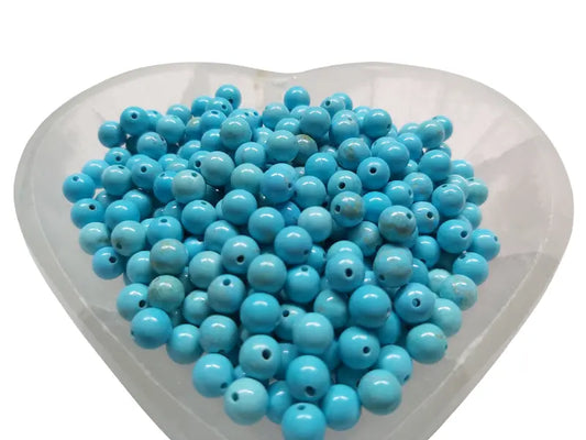 Howlite turquoise - 6 mm - 30/60 Perles Les Précieuses Perles