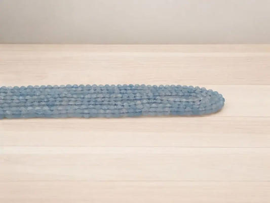 Aigue marine - 3 mm - Perles à facettes - Fil de 39 cm Les Précieuses Perles