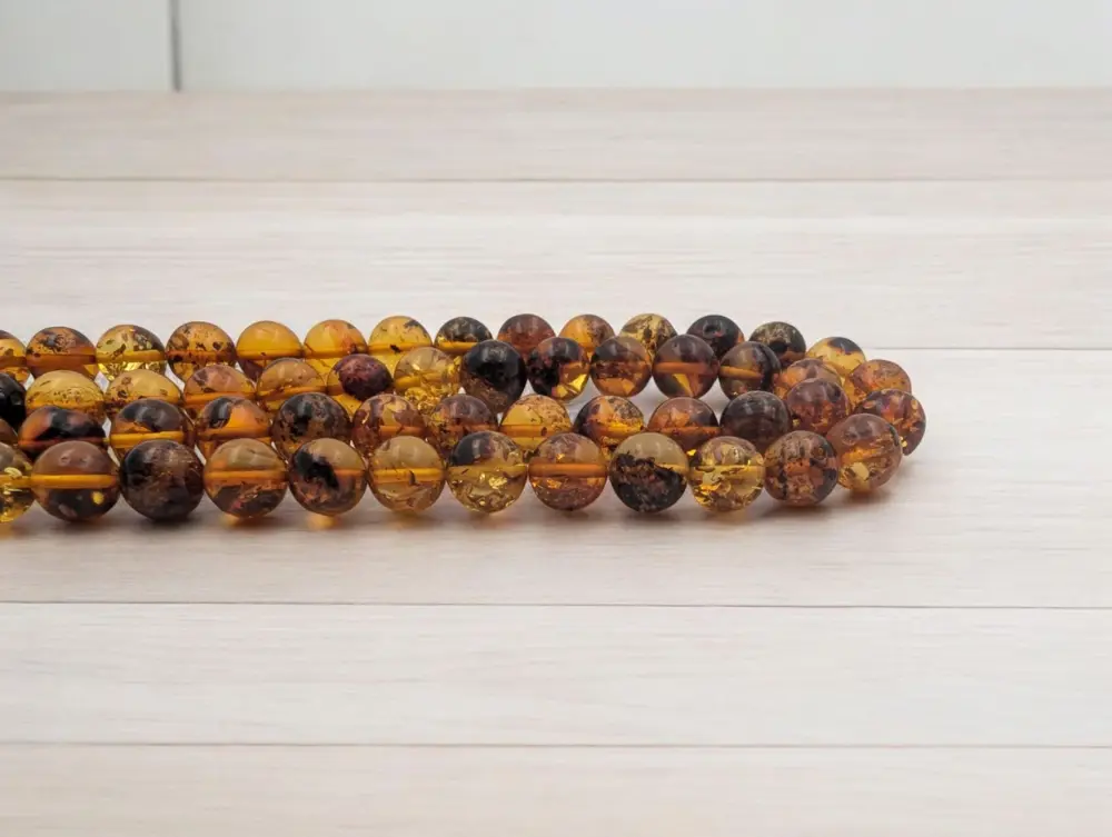 Ambre naturel - 8 mm 5/10/20 Perles ( Trou 0,5 mm) Les Précieuses Perles