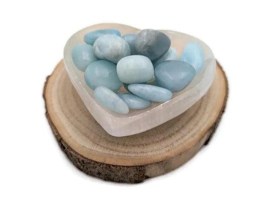 Aigue marine  Grade AA  Brésil - Pierre roulée Les Précieuses Perles