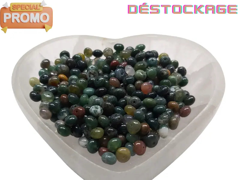 Agate Indienne - 6 x 4 mm - 40/80 Perles Les Précieuses Perles