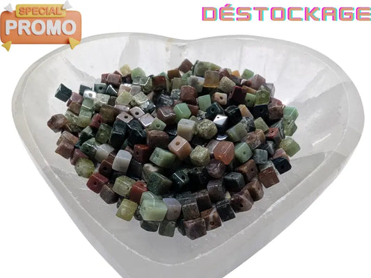 Agate indienne cube - 4 mm - 40/80 Perles Les Précieuses Perles