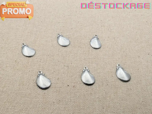 Breloque coquillage inox - lot de 20/40 Les Précieuses Perles