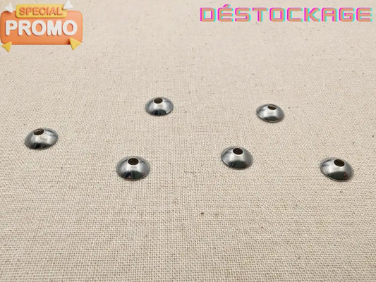 Coupelles pour perles 8 mm en acier inoxydable 201 – Lot de 50 Les Précieuses Perles