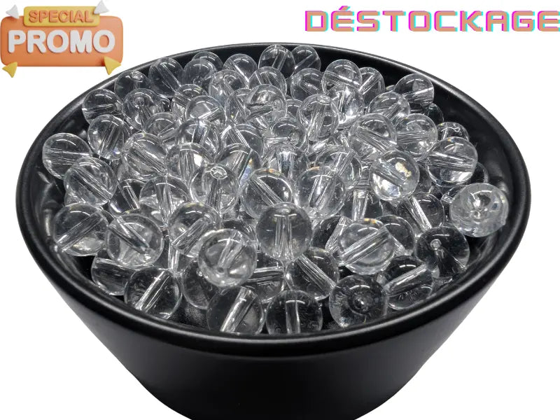 Cristal de roche synthétique - 8 mm - 40 Perles Les Précieuses Perles