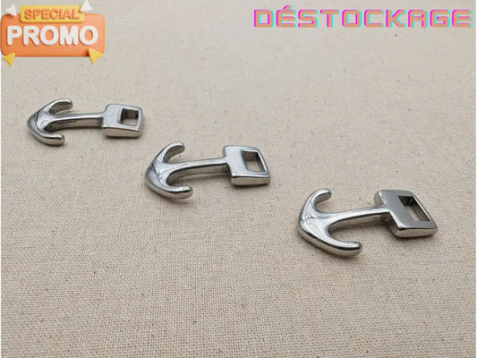 Fermoir ancre marine – Acier inoxydable 304 – 31x20 mm – Trou 4,5 x 8,5 mm Les Précieuses Perles
