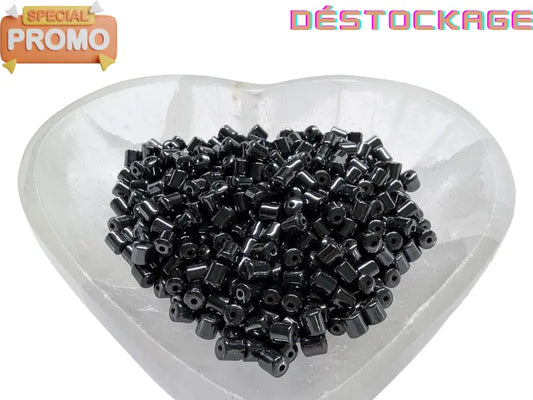 Hématite synthétique -Tubes de 4 x 5 mm - 80 Perles Les Précieuses Perles