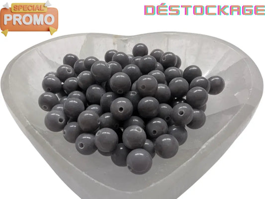 Jade  gris - 8 mm - 40 Perles Les Précieuses Perles