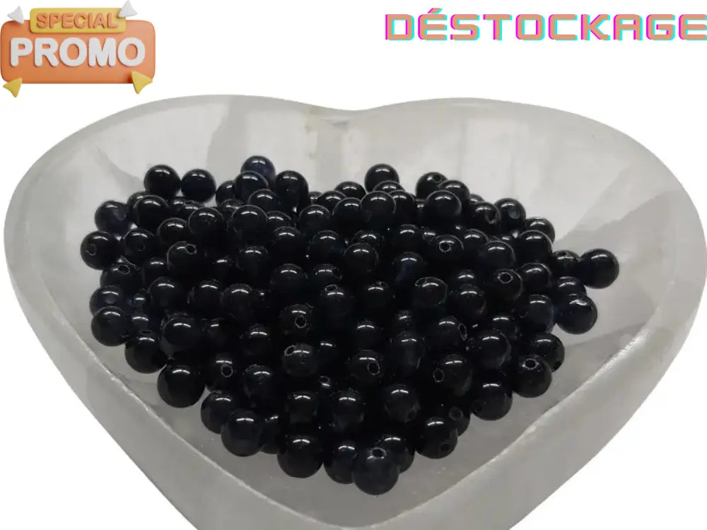 Jade noir - 6 mm - 60 Perles Les Précieuses Perles