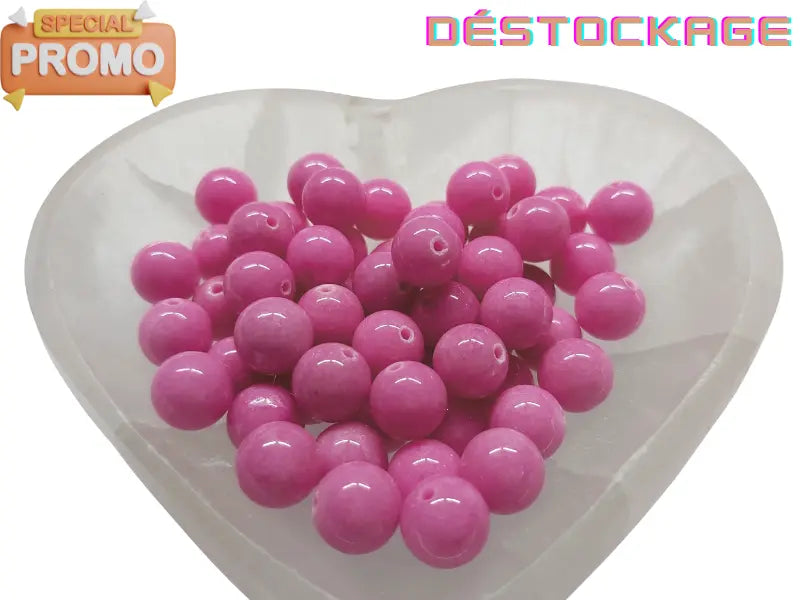 Jade rose - 10 mm - 20 Perles Les Précieuses Perles