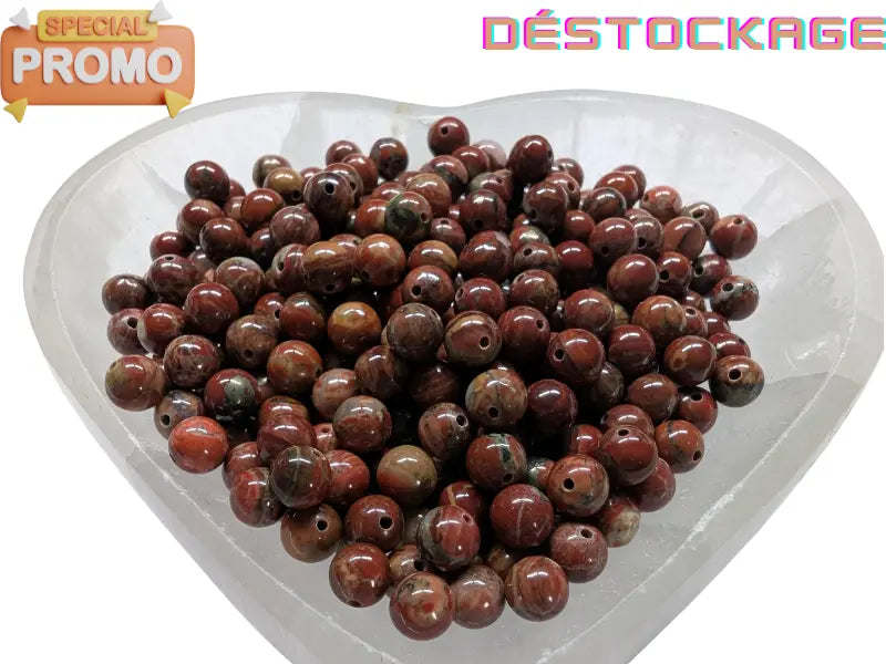 Jaspe Breschia - 6 mm - 30/60 Perles Les Précieuses Perles