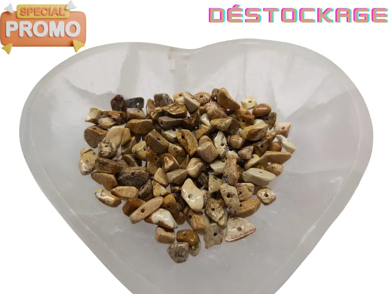 Jaspe brun - Puces percées 5-8 mm Les Précieuses Perles