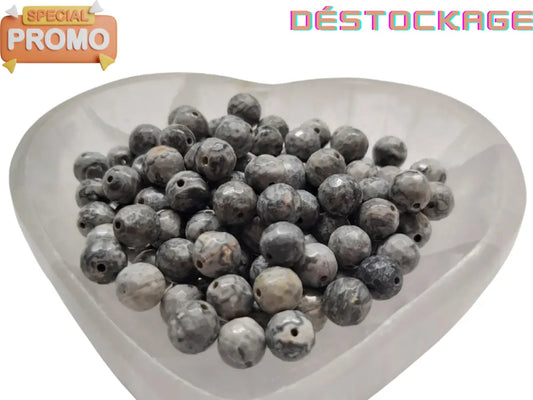 Jaspe Picasso à facettes - 8 mm - 20/40 Perles Les Précieuses Perles