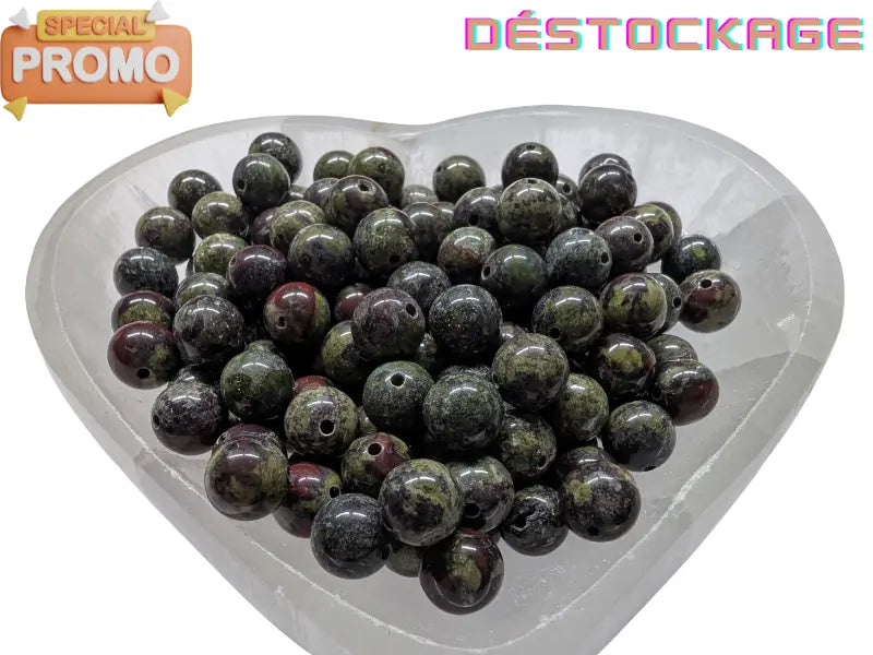 Jaspe sanguin - 8 mm - 20/40 Perles Les Précieuses Perles