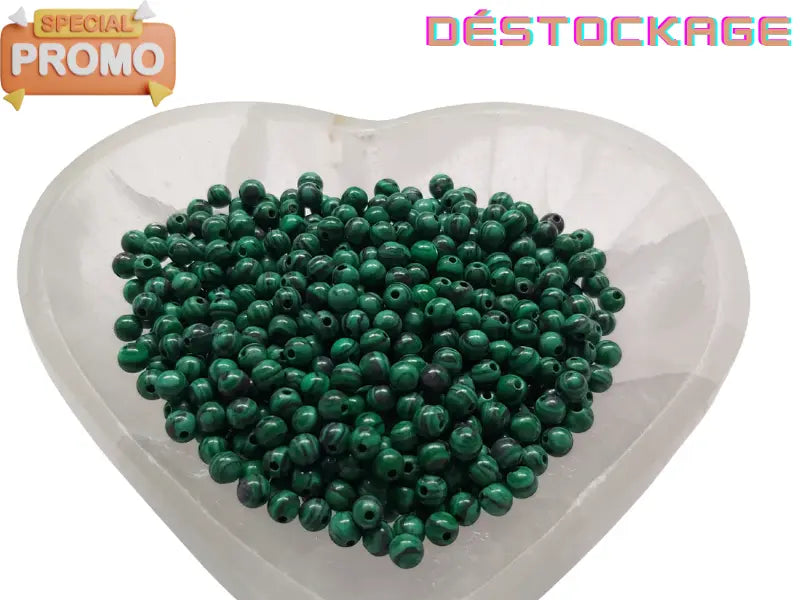 Malachite verte synthétique - 4 mm - 80 Perles Les Précieuses Perles
