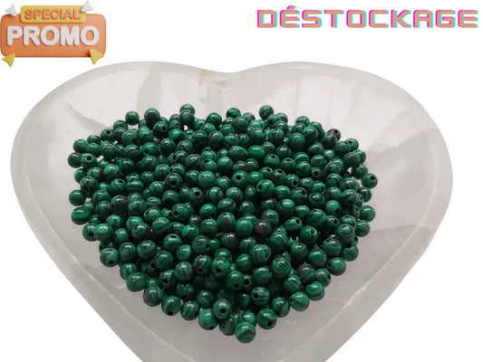 Malachite verte synthétique - 4 mm - 80 Perles Les Précieuses Perles