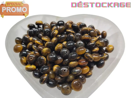 Œil de tigre - 8 x 5 mm - 30/60 Perles Les Précieuses Perles