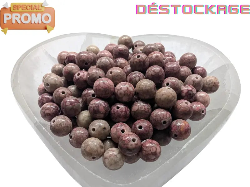 Corail fossilisé  - 8 mm - 20/40 Perles Les Précieuses Perles