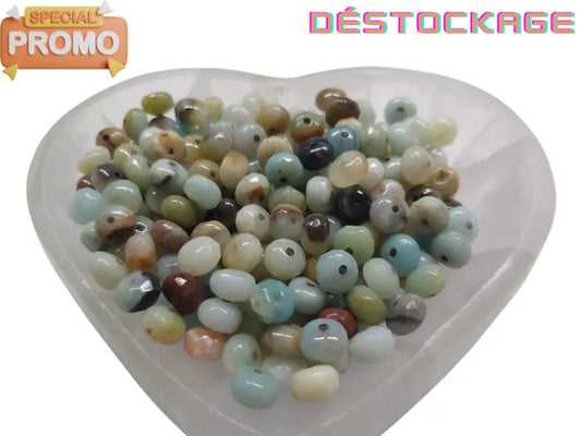 Amazonite - Facettes de 8 x 5 mm - 30/60 Perles Les Précieuses Perles