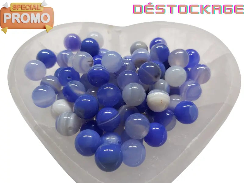 Calcédoine - 10 mm - 20 Perles Les Précieuses Perles