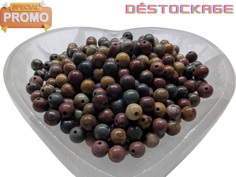 Jaspe Picasso - 6 mm - 60 Perles Les Précieuses Perles